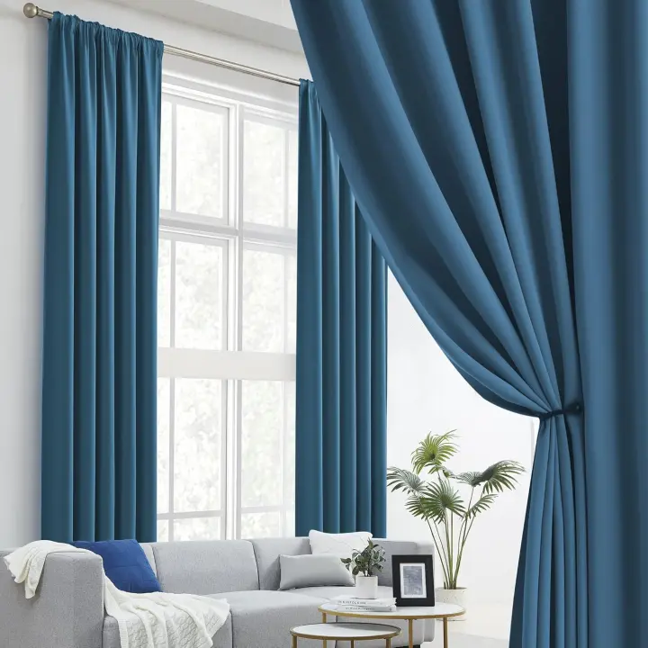 DUALIFE Olive Dark Green Curtains 108 Length 2 Panels, Blackout Curtains Thermal Insulated Window Treatment Room Darkening Drapes for Living Room Back Tab/Rod Pocket, 52 by 108 Inches Long - 1
