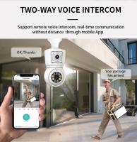 Cámara De Seguridad Exterior ICSEE 4K 8MP E27 Bombilla WiFi Con Lente Dual Pantalla Dual Audio Bidireccional Visión Nocturna Color Cámara IP Para Interior Y Exterior - details 6