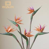 1PC Simulación De Pájaro Del Paraíso Floral Retro Decoración De Hogar Material De Silicona Flores Artificiales Para Fotografía Y Exterior - details 3
