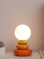 Lámpara De Mesa LED De Cerámica En Naranja/Azul/Castaño Para Dormitorio Escritorio Iluminación De Ambiente Luz Nocturna Decoración De Habitación Estilo Moderno - details 5
