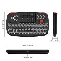 Teclado Inalámbrico Mini Rii I4 Con Touchpad Control Remoto De Ratón Para Windows Android TV Box Smart TV Backlit 2.4GHz - details 6