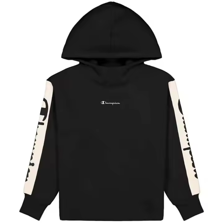 Sudadera con Capucha Champion  para niños unisex en color negro - 1