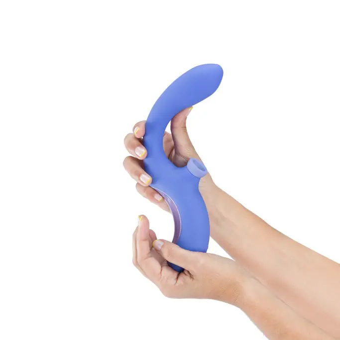 Platanomelón - Succionador con Estimulación Interna Efecto Calor, 4 Velocidades y 14 Niveles Progresivos, Flexible y Recargable - Momba Lavanda oscuro - 1