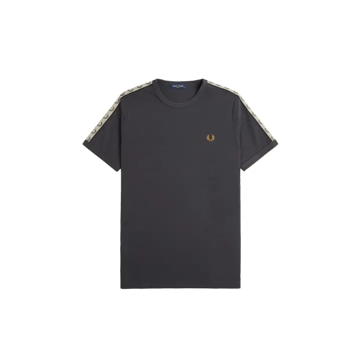 Fred Perry Taped Ringer T-Shirt Anchor Grey / Black - 1