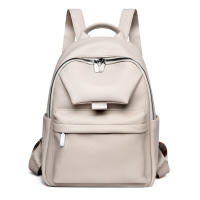 Mochila de color sólido para mujer, nuevo estilo, de PU, para viajes de ocio, mochila pequeña versátil, mochila escolar de moda para mujer - details 0