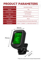 Afinador Universal De Guitarra Rotativo Clip-on Con Pantalla LCD Para Guitarra Acústica Cromática Bajo Ukulele Accesorios De Guitarra - details 2