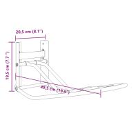 vidaXL Soporte de silla montura de pared plegable hierro negro - details 7
