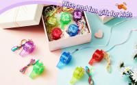 LED Light up Whistle Glow Whistles Con Lanyard Para Fiesta Noche Brillo En El Dark Para Cumpleaños Bodas Party Supplies - details 0