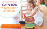 Piedras Luminosas Para Jardín 6/8 Piezas Juguete De Entrenamiento Sensorial Para Niños Tablero De Equilibrio Para Preescolar Camino De Obstáculos Para Interior Y Exterior - details 1