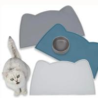 Alfombrilla De Alimento Para Perros De Silicona Antideslizante Accesorios Para Comer Y Beber Para Mascotas Tamaño 46x24cm Colores Gris/Azul/Rosa - details 13