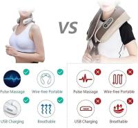 Masajeador Cervical Inteligente Con 4 Cabezas Ajuste De Fuerza Recargable Por USB Calefacción Por Voz Blanca Cuidado Del Cuello - details 3