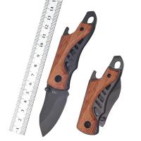 Cuchillo De Bolsillo EDC De Acero Inoxidable 5.6'' Portátil Para Camping Cuchillo Tacítico Con Abrebotellas Y Llavero - details 0