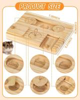 Alimentador De Madera Para Hamster Juguete Educativo Para Mascotas Domésticas Con Atrayente De Alimentos Para Oso Dorado - details 3