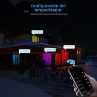 Lámpara De Techo Revestida Con LED 10W Bluetooth Control Remoto Por Alexa Y Google Home Luz Cambiante RGB Ajustable Para Sala De Comedor Material De Aluminio - details 8