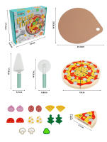 Juguete Educativo Montessori De Pizza Para Niños Set De Juego De Cocina Con Alimentos Simulados Madera Para Bebés De 3-6 Años - details 4