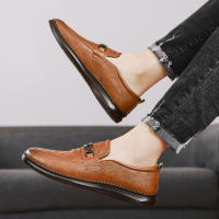 Zapatos De Cuero De Alta Calidad Para Hombre Loafers Italianos De Lujo Casual Transpirables Zapatos De Vestir Slip-on Para Conducir - details 27