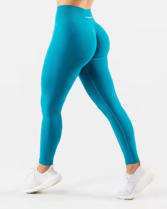 Alphaete Leggings De Yoga Para Mujer High-Waist Transpirables Talla Verdadera Pierna Delgada Yoga Fitness Sin Costuras YP2ALP03 - 1
