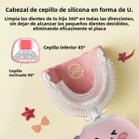 Cepillo De Dientes Eléctrico Para Niños 360 Grados Limpieza Automática Silicona Alimentaria USB Recargable Dientes U-Shaped - details 2