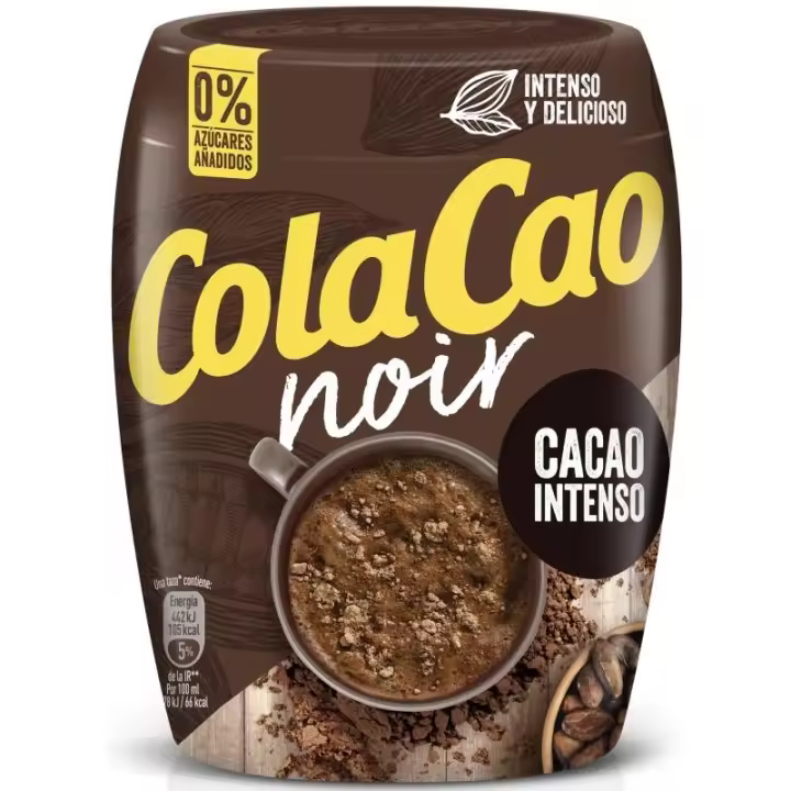 Cola Cao Noir Cacao Intenso - 300 gr - Sabor Rico y Profundo - Ideal para Amantes del Chocolate Oscuro - 1