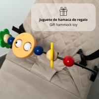 LUTODY - Hamaca de bebé, Mecedora recién nacido con arnés de seguridad y juguete, tela transpirable y antimanchas, ligera y resistente - De 0 a 1 año. - details 1