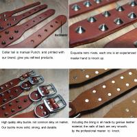 Correa De Cuero Ajustable Con Espikes Para Perros Pug Diseño De Collar Para Mascotas Pequeñas Medianas Y Grandes Colores Negro Y Marrón - details 6