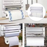 X-Dispensador de Pared 3 en 1 para Cocina – Soporte Portarrollos Blanco con Cortador de Film, Papel Aluminio y Papel Cocina, Dispensador ABS Multifuncional para Organizar y Ahorrar Espacio - details 7