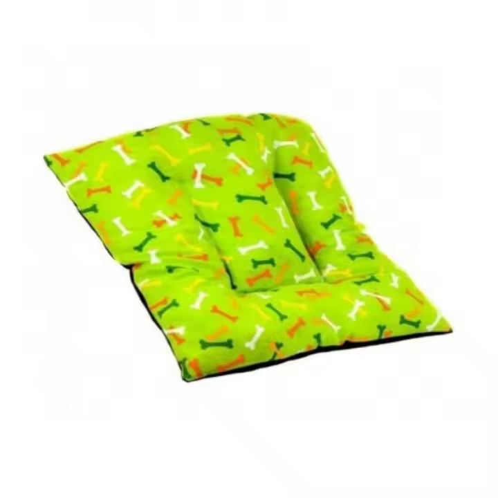 Coshano Cama cojín para perros mascotas 60x60x10cm con acolchado grueso y cómodo Verde Huesos - 1