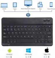 FGNS Teclado Español Ñ para Tablet, Teclado Bluetooth  Inalámbrico Portátil para Ultra Delgado para Cualquier Sistemas Operativos iOS Android Windows,Compatible con iPad Galaxy Tab Tablets Portátil Teléfonos Inteligentes(Negro Blanco) - details 0