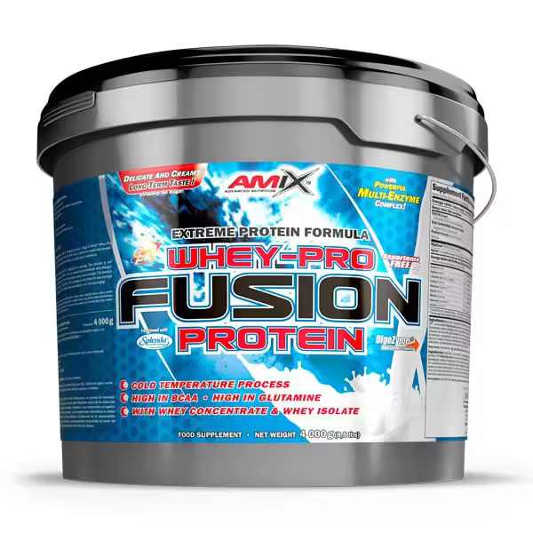 Amix Nutrition Proteína Whey Pure Fusion Protein 4kg -Concentrado y Aislado de Suero CFM  Alta Calidad Sin Aspartamo - 1