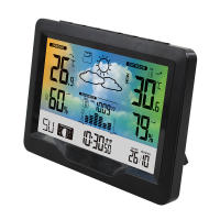Multifunctional Wireless Weather Station Forecaster Indoor Outdoor Thermometer Hygrometer with Sensor Color Screen Alarm Clock - details 17