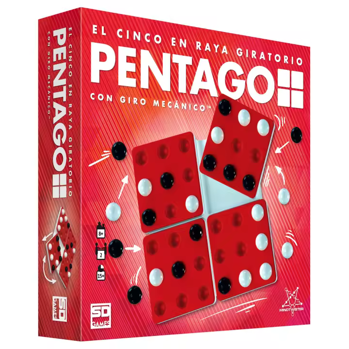 SD Games Pentago - Juego de Mesa de Estrategia con Tablero de Canicas para 2 Jugadores - 1