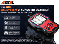 ANCEL VD700 Escáner Profesional OBD2 Para VW Audi Seat Skoda Reseteo De Aceite EPB SAS TPMS Lectura De Códigos Completo Sistema - details 0