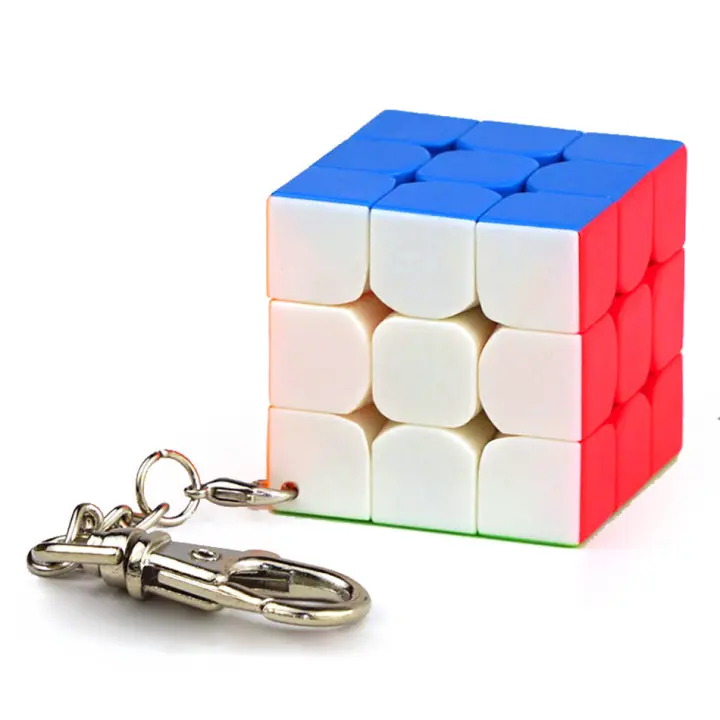 Llavero MoYu Mini Cubo Mágico 3x3x3 De 3cm Y 3.5cm Juguete Educativo Profesional Llavero Cubo Magico Puzzle De Plástico Para Niños Y Adultos - 1