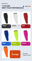 Guardo Pies Deportivos Non-Slip Wicking Transpirable De LOOGDEEL Para Fútbol Y Baloncesto Soporte De Pierna Con Presión Talla M/L/XL Colores Variados - details 6