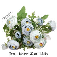 10 Flores Artificiales De Seda Para Boda Decoración De Mesa Simulada Rosas Y Té Flor De Hoja No Tejida Para Familia Y Fiesta - details 0