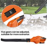 5 marchas soplador de aire eléctrico sin escobillas, 650W, soplador de hojas inalámbrico, herramienta de limpieza de polvo de nieve para batería Makita de 18V, Con 1 batería - details 3