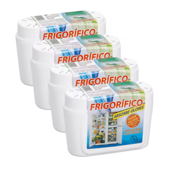 AMAHOGAR- Absorbente de Olores Especial Frigoríficos de 40 g, elimina olor frigorifico, adiós malos olores, Absorbe Malos Olores en Baños, Aseos, Cocinas, Salones Armarios, Librerías, Cajones - Hecho en España - 1
