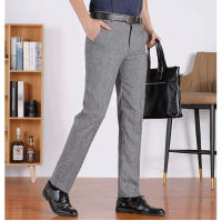Pantalones Casuales Para Hombre RIYBEOE Verano Otoño Primavera Estilo Formal Recto Color Sólido Diseño Plano Gruesos Para Oficina Y Negocios - details 11