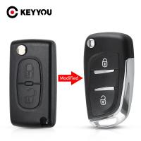 KEYYOU 2PCS Llave De Repuesto Modificada Para Citroen C2 C4 C5 Berlingo Xsara Picasso Peugeot 306 407 807 Partner VA2/HU83 ABS - details 0