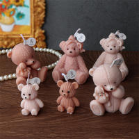 Molde De Velas De Oso 3D En Silicona Para Resina Y Sabão Molde De Decoração De Casa Para Velas Molde De Resina De Oso Teddy Bear - details 1