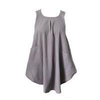 Delantal De Algodón Y Lino Para Hombres Y Mujeres Resistente a La Mancha Para Cocina Tienda De Té Y Café Florista Sin Mangas Estilo Sencillo - details 10