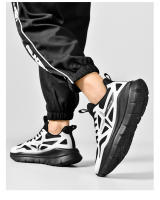 Zapatos De Correr Para Hombre Ligeros Cómodos Transpirables Moda Absorbentes De Choque Suela EVA Talla True Ankle above Microfibra Algodón Encierre De Pieza - details 8