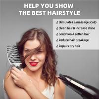 Cabeza de Cerdas de Jabalí para Mujeres, Cabeza de masaje para desenredar El Cabello largo y ralzado, que reduce La rotación y el encrespamiento del Cabello - details 1
