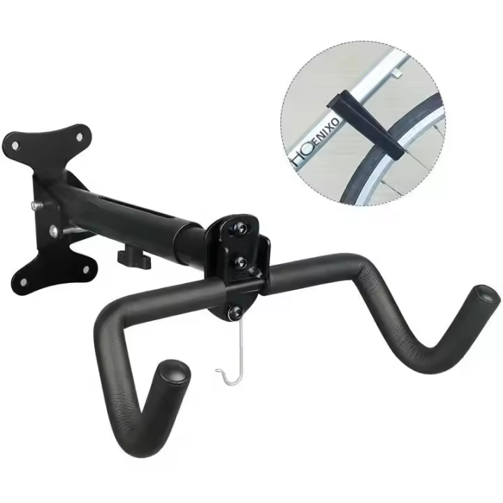 Soporte De Bicicleta Plegable Para Pared 360 Grados Rotativo Soporte Colgante Para Habitación Soporte De Almacenamiento De Alta Resistencia Para Barra De Pared MTB - 1