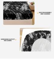 Juego De Sábanas De 3 Piezas Con Estampado De Mármol Ultra Suaves Y Transpirables En Microfibra Hipoalergénicas Resistentes Al Arrugas Cuidado Facilita - details 7