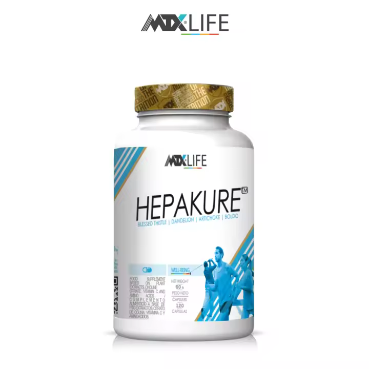 MTX HEPAKURE [120 Cap] –Suplemento PREMIUM de fitoextractos y otros sustratos de efecto lipotrópico para favorecer la desintoxicación y depuración del organismo. - 1