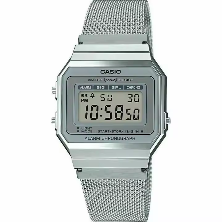 RELOJ Casio Vintage Silver A700WM-7AV Alarma cronógrafo water resist - 1