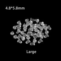 200-2000pcs Tapones De Aretes De Silicona Suave Para Aretes De Punto De Punta Accesorios De Encuentros De Aretes Cilindro De Bala Tapones Para Orejas - details 10