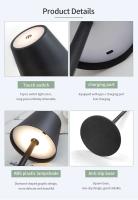 Lámpara De Mesa Recargable LED Con Interruptor Táctil Y Luz Dimmer De 3 Niveles Para Decoración De Oficina Y Dormitorio - details 9