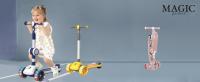 MAGIC SELECT 𝗣𝗮𝘁𝗶𝗻𝗲𝘁𝗲 𝗽𝗮𝗿𝗮 𝗡𝗶𝗻̃𝗼𝘀 de 3-12 Años. Patín Infantil Plegable. Scooter para Niños con Luces LED, 3 Ruedas PU, 4 Alturas Ajustables, Carga Máxima de 50kg. - details 0